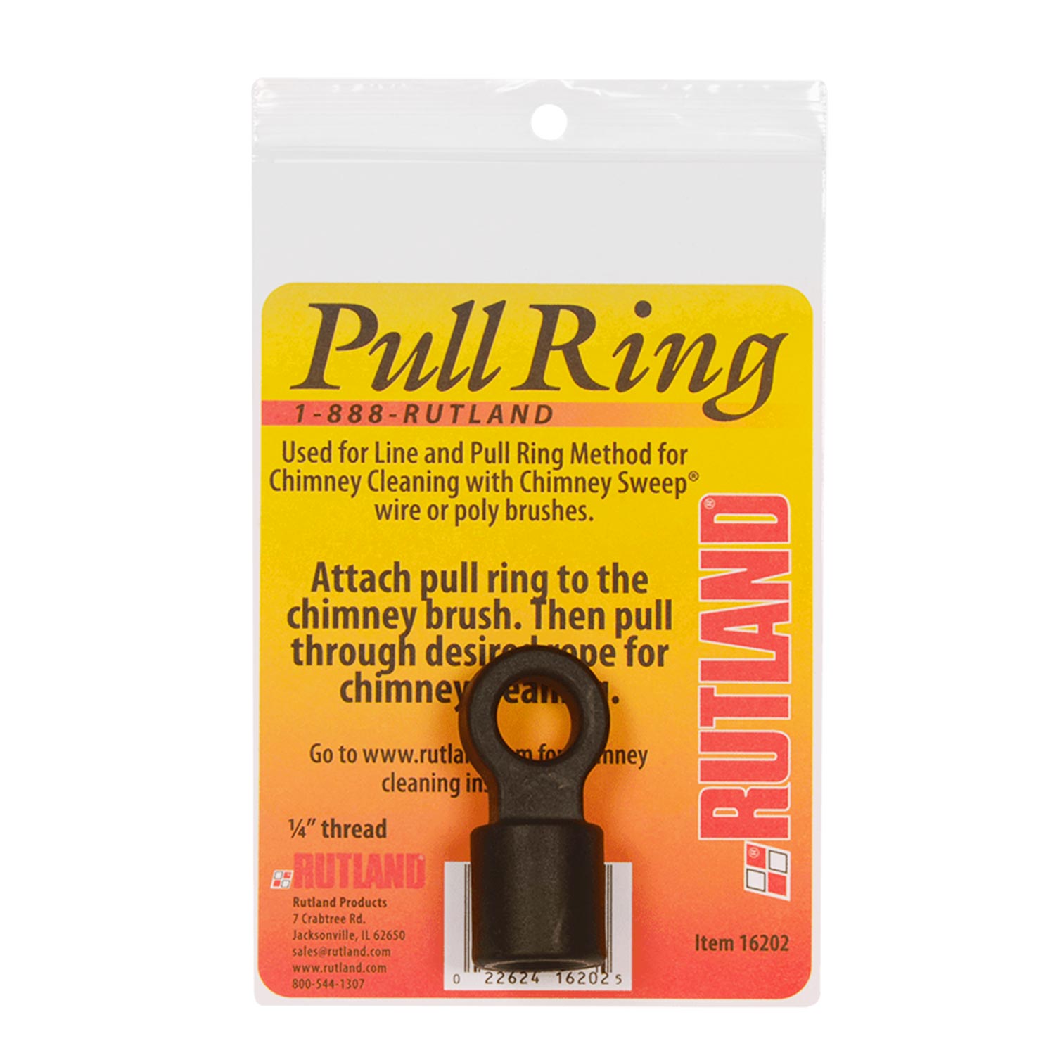 Rutland Carded Pull Ring, 1/4-Inch NPT