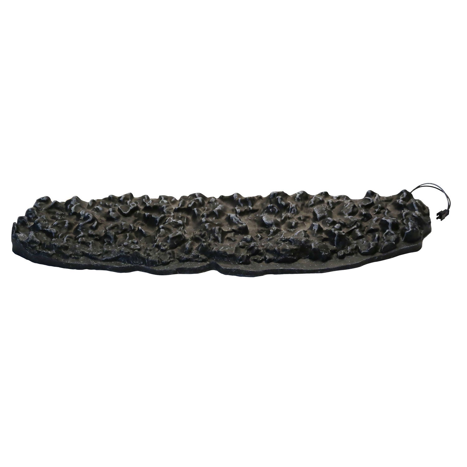 Log grate ember mat with dark textured ember bed
