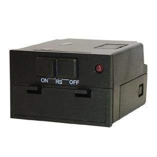 Receiver box with ON/RS/OFF switch and indicator light