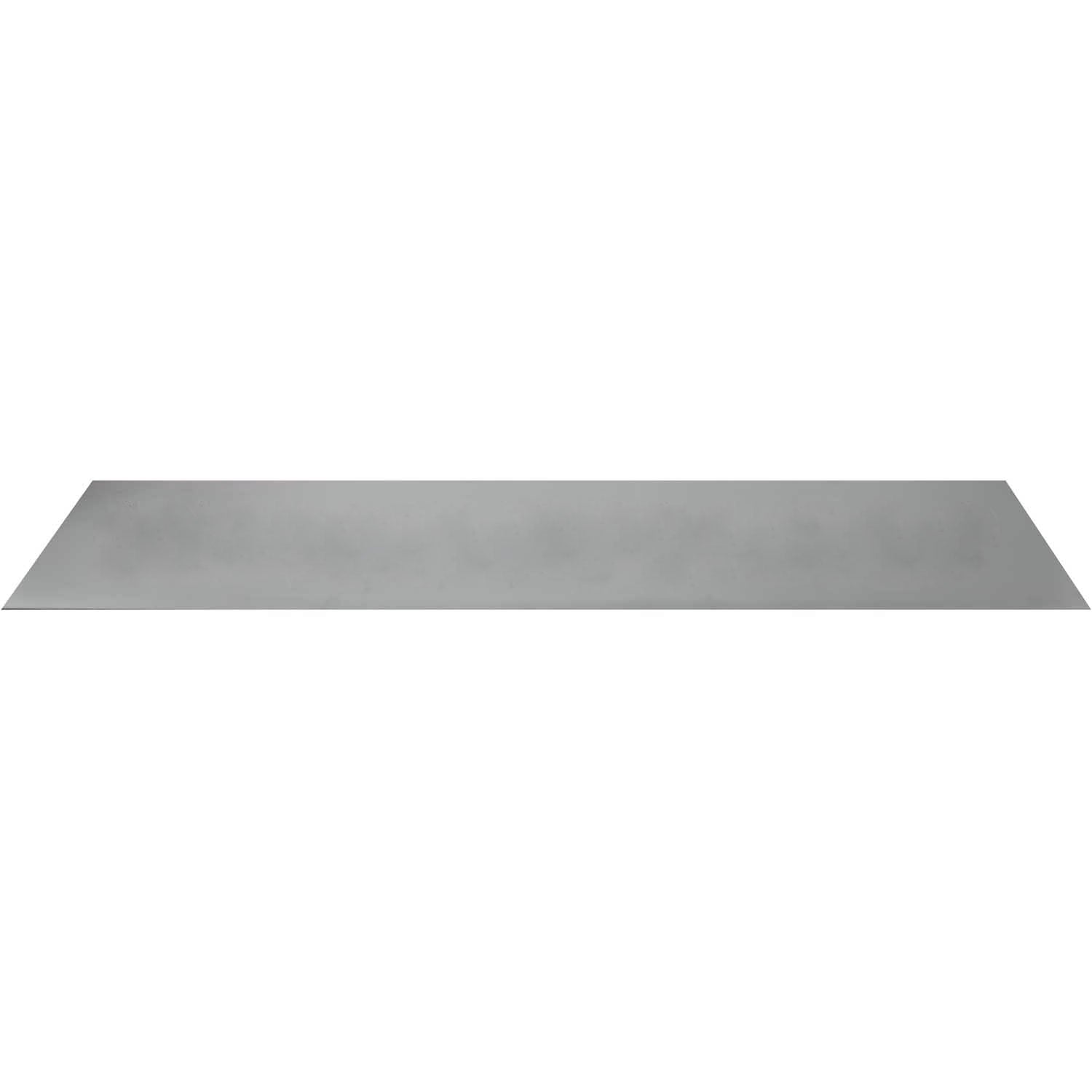 Flat rectangular metal pan for gas fire pit burner kit