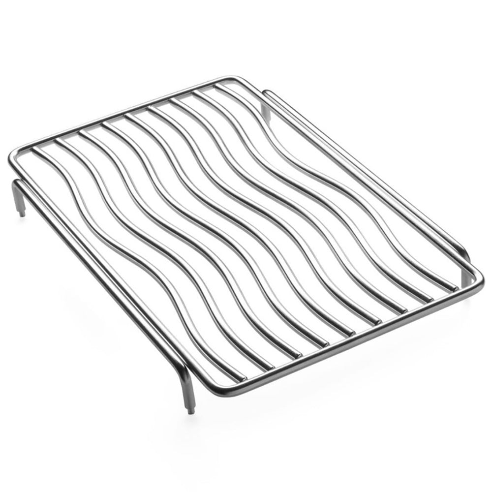 Stainless steel infrared side burner grid with wavy bars and corner support legs