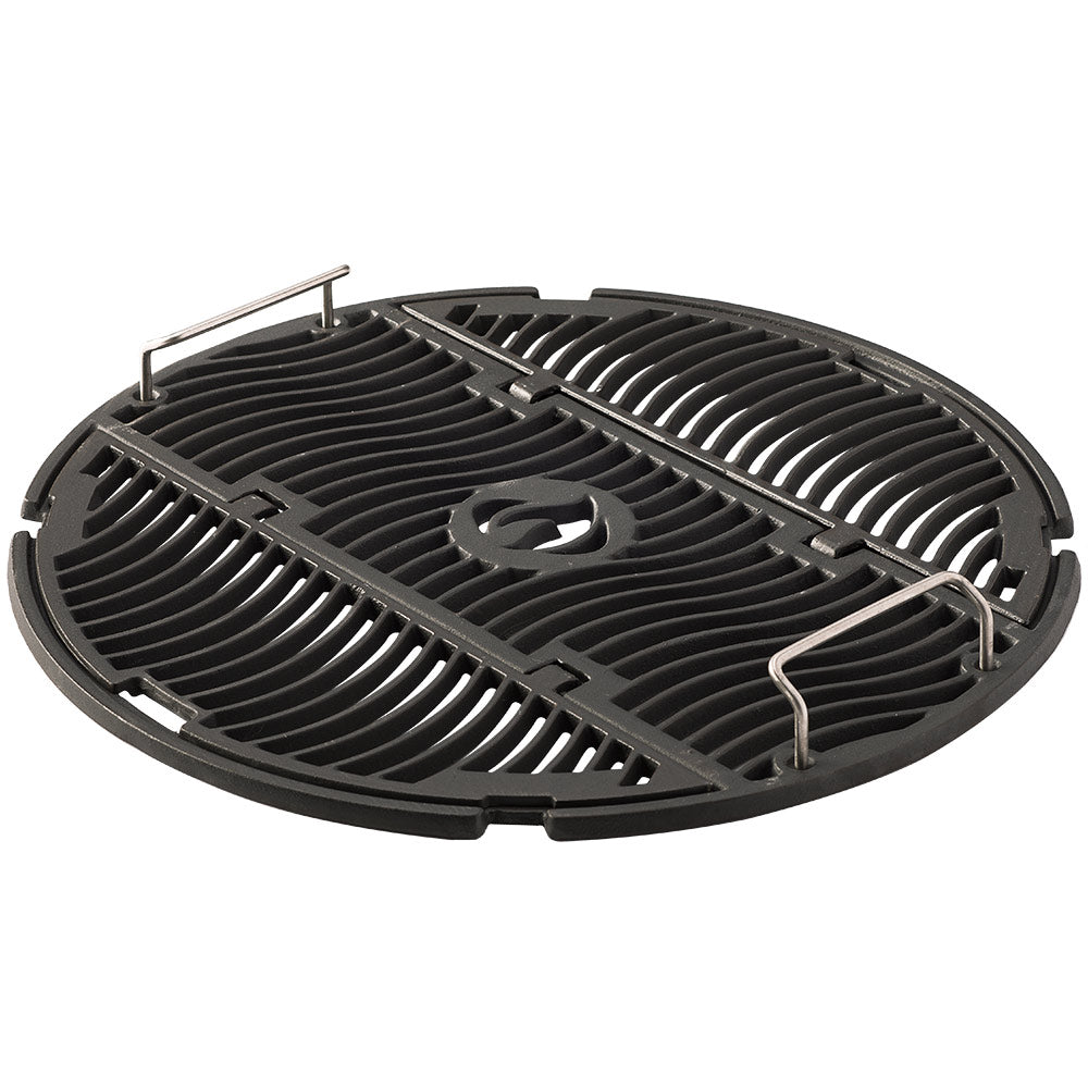 Napoleon cast grill grid with curved slats and black circular frame