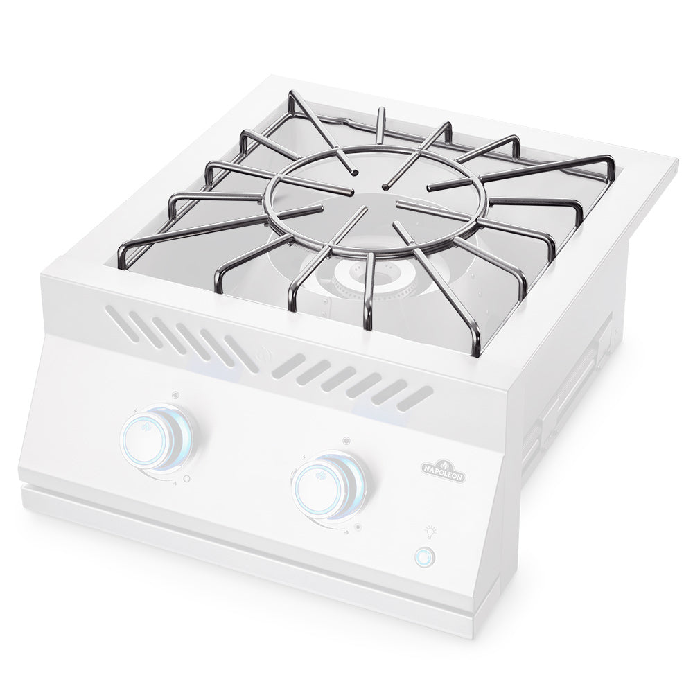Stainless steel cooking grid with circular burner grate for gas grill