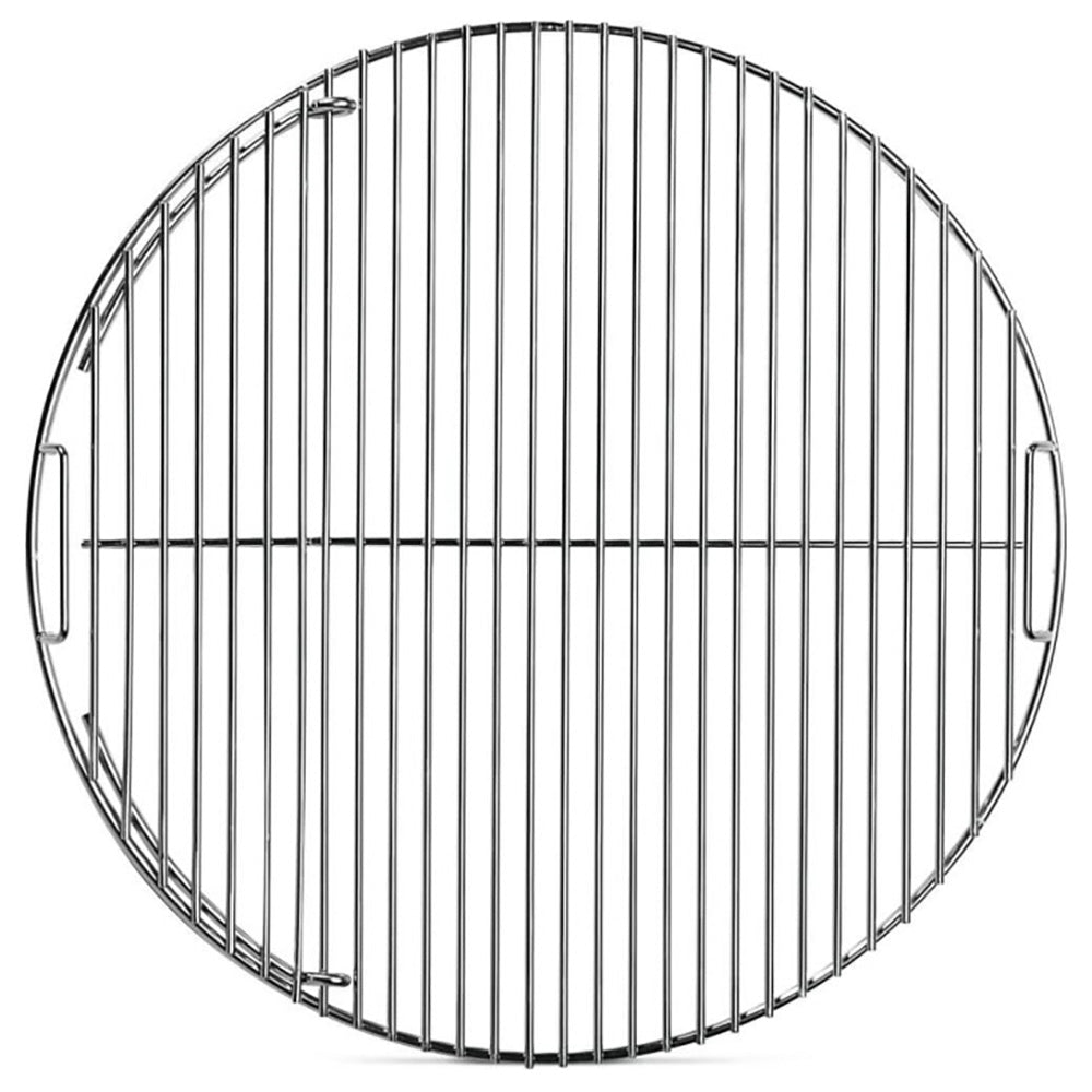 Stainless steel cooking grid for 18-inch charcoal grill, round wire grate with side handles