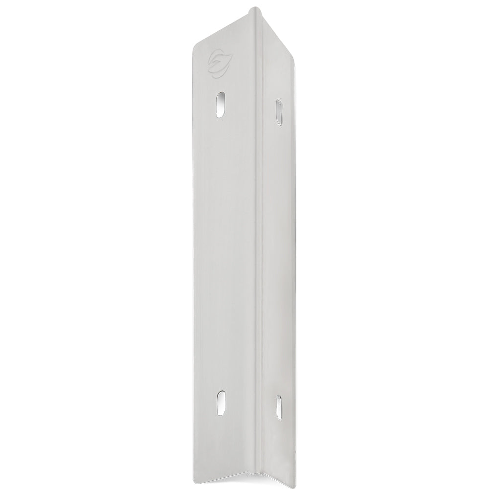 Sear plate accessory, light gray metal with mounting holes