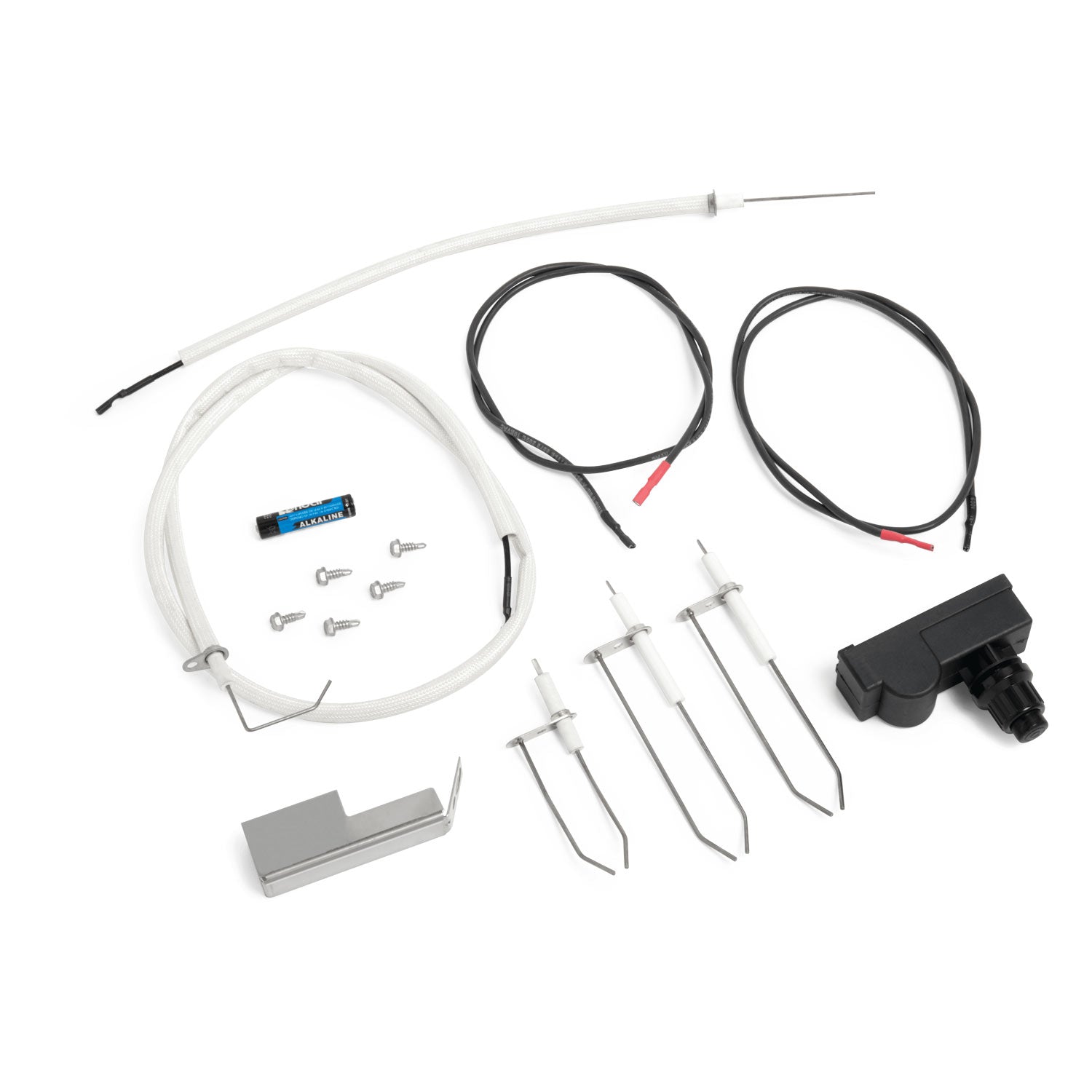 Spark igniter and electrode kit with wiring harness and ceramic electrodes