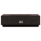 Sanctuary gas fire table with control panel, dark brown stone finish