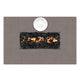 Sanctuary gas fire table burner bed with flames, control cover near front