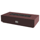 Sanctuary gas fire table in brown with rectangular burner tray and front control panel