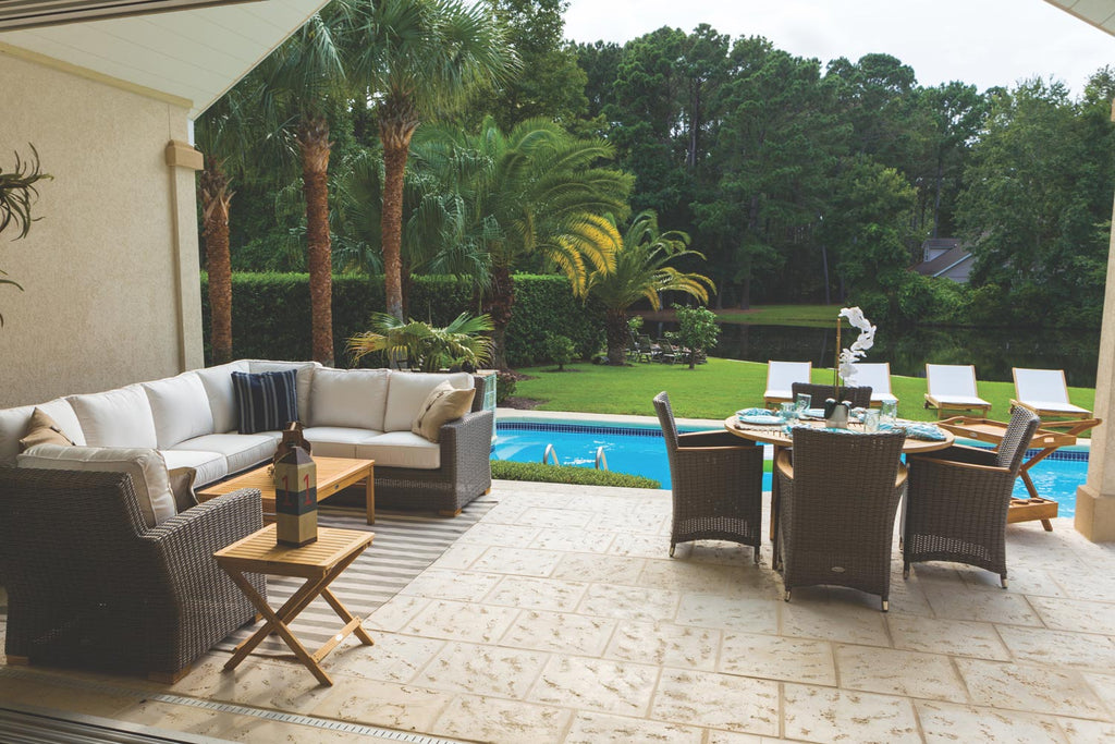 Royal Teak Collection SB2R Sanibel Deep Seating Wicker Sectional Couch Two-Seat Section with Right Arm