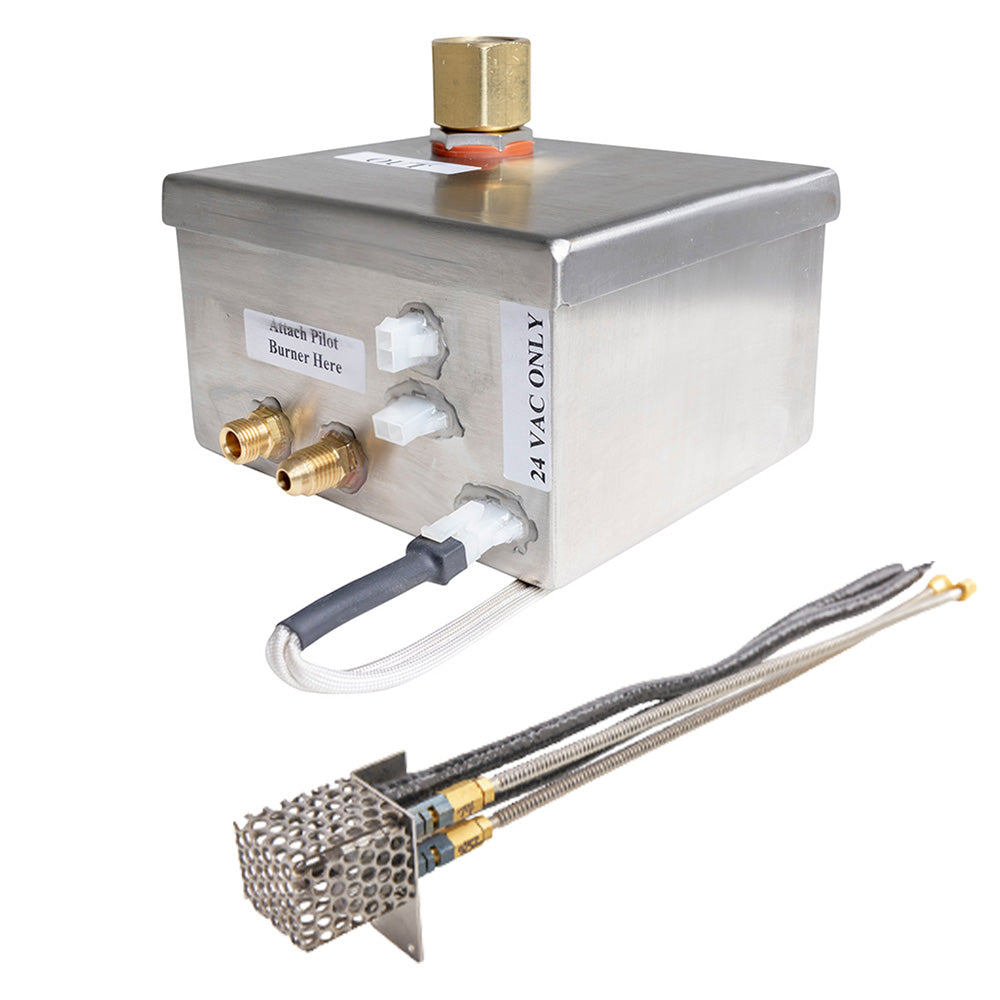 Stainless steel gas fire pit electronic ignition box with wires and connectors