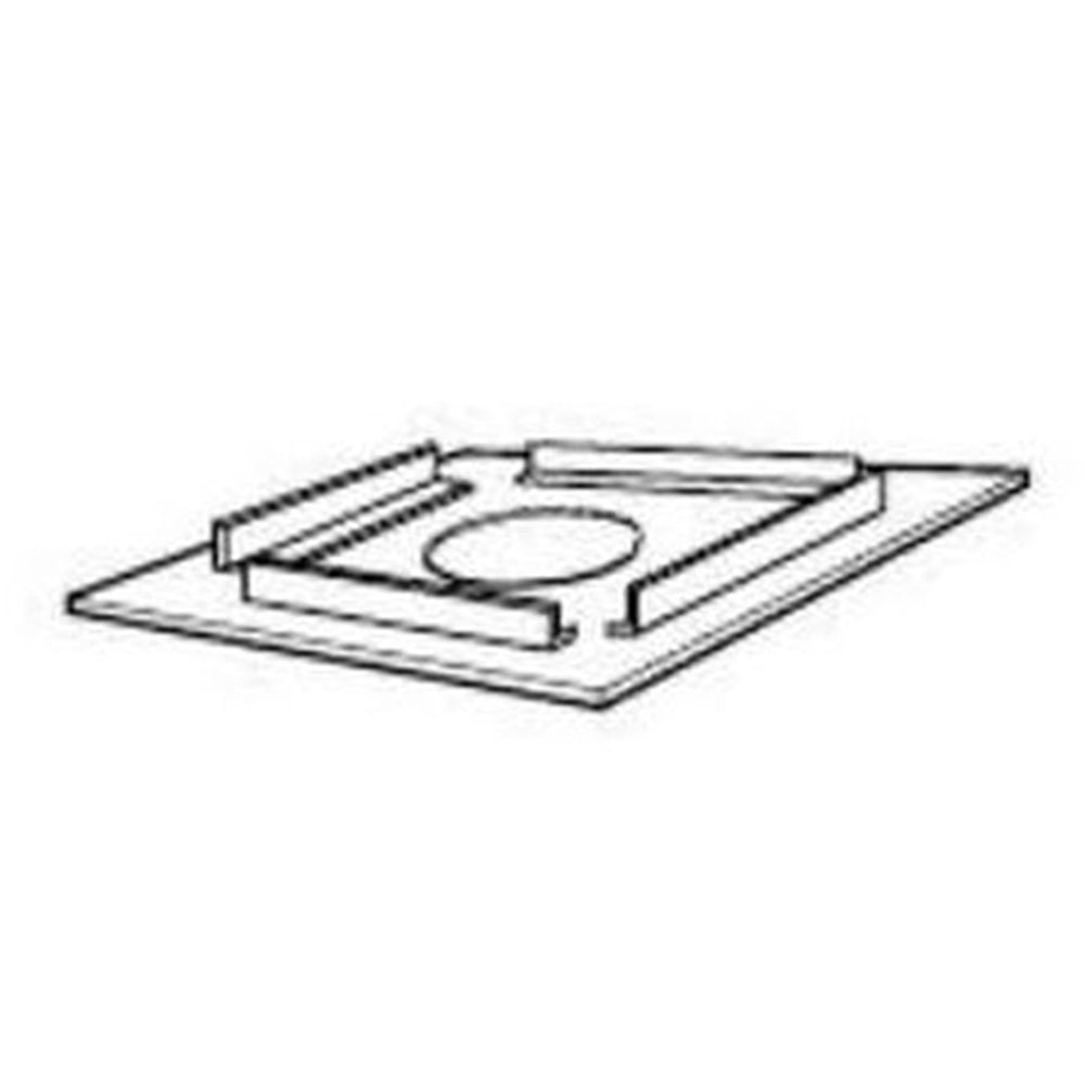 Square horizontal direct vent termination cap with round flue opening, metal