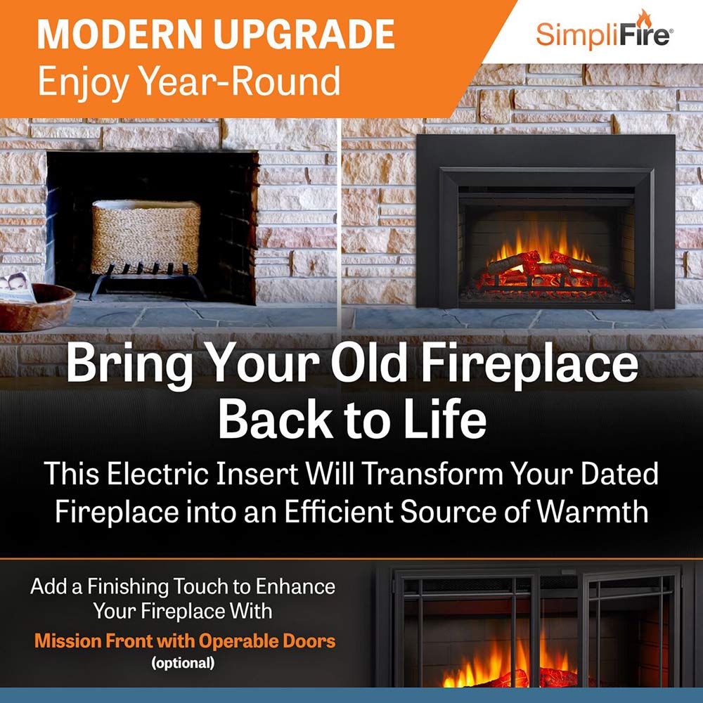 SimpliFire 25-Inch Built-In Electric Fireplace