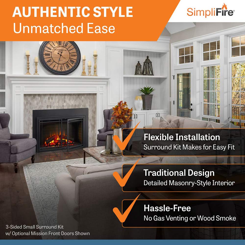 SimpliFire SF-INS35-IN 35-Inch Electric Fireplace Insert