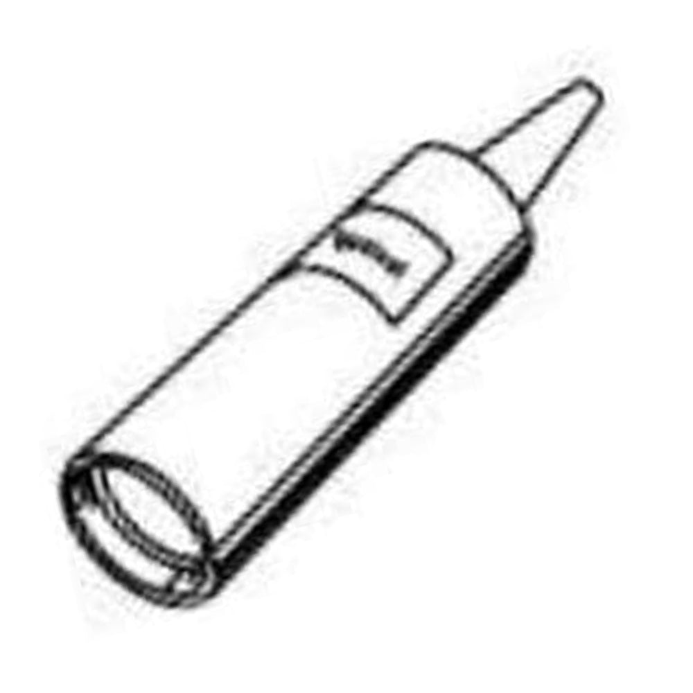 High-temperature sealant applicator tube with open nozzle tip