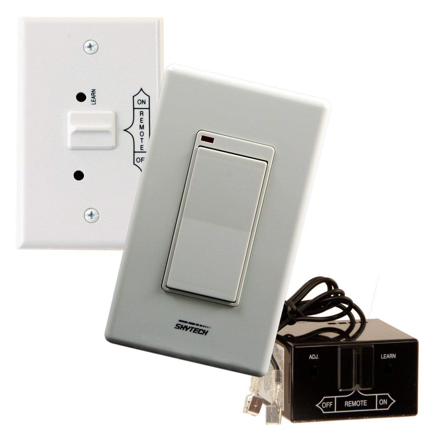 Wireless fireplace remote control with ON/OFF switch and remote button, gray faceplate