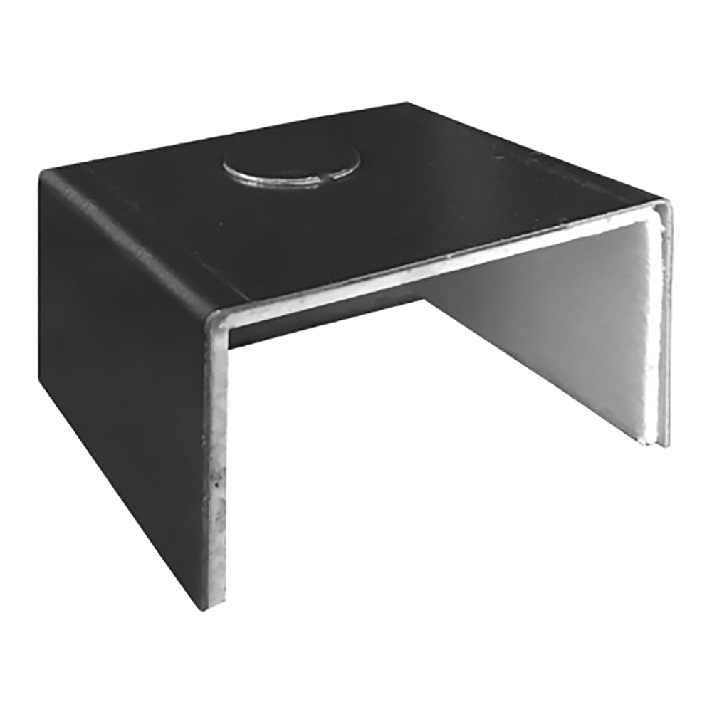 Black receiver cover with top notch and metal edging