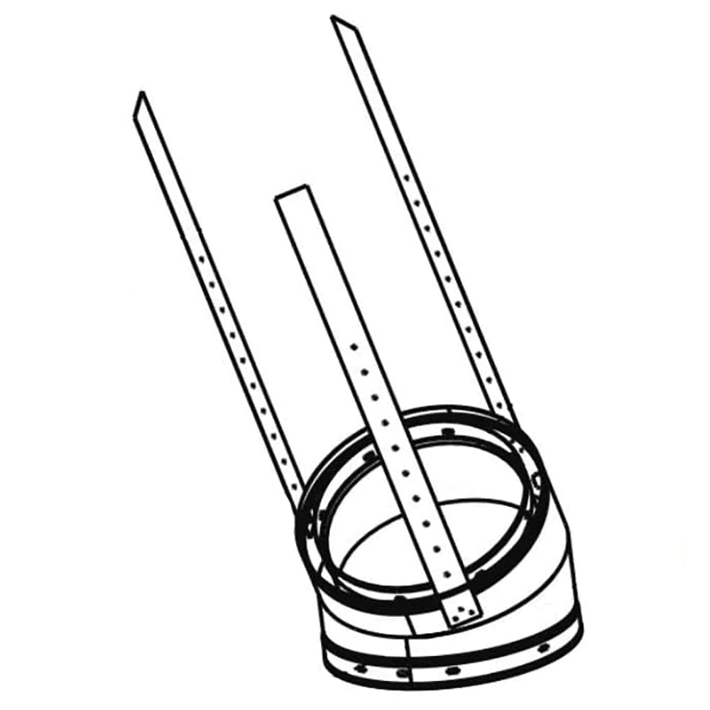 Offset elbow and return pipe fitting with two vertical legs, black metal
