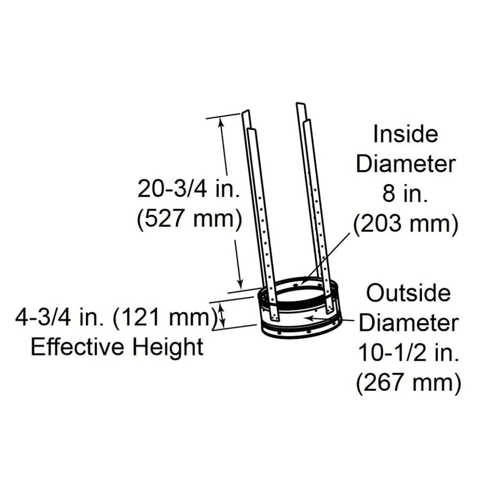 Majestic 6-Inch Flue Support Section