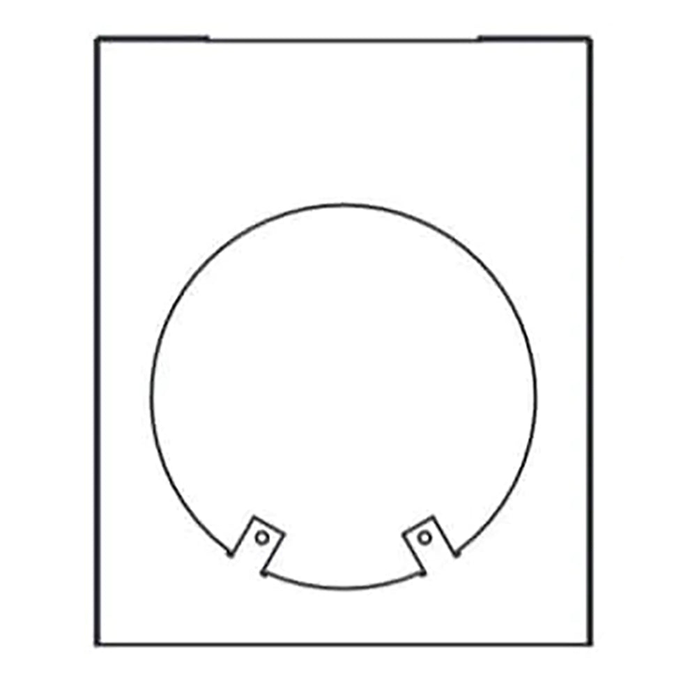 Horizontal vent support hanger with round loop and two mounting tabs