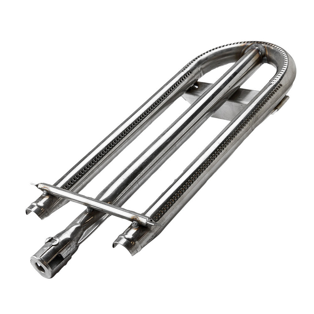 Solaire stainless steel U-burner assembly with twin tubes and mounting brackets