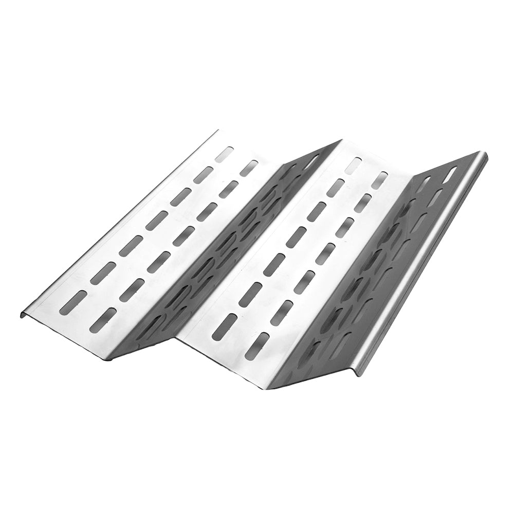 Stainless steel vaporizer/flavor tray with slotted perforations, angled view
