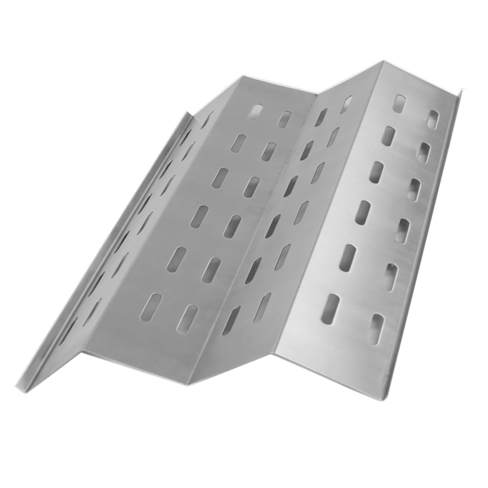 Stainless steel vaporizer tray with vent holes, folded into two panels