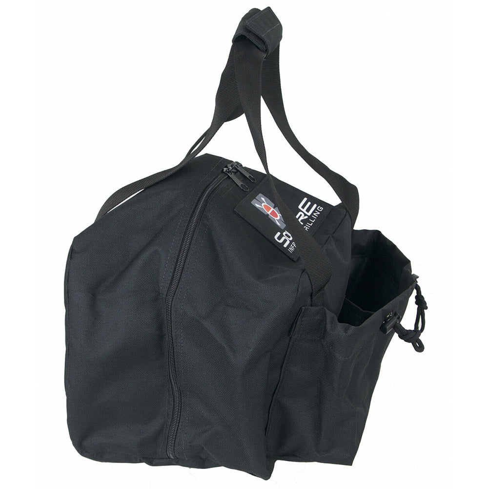 Solaire mini grill carry bag, black with side zipper pocket and adjustable carry strap