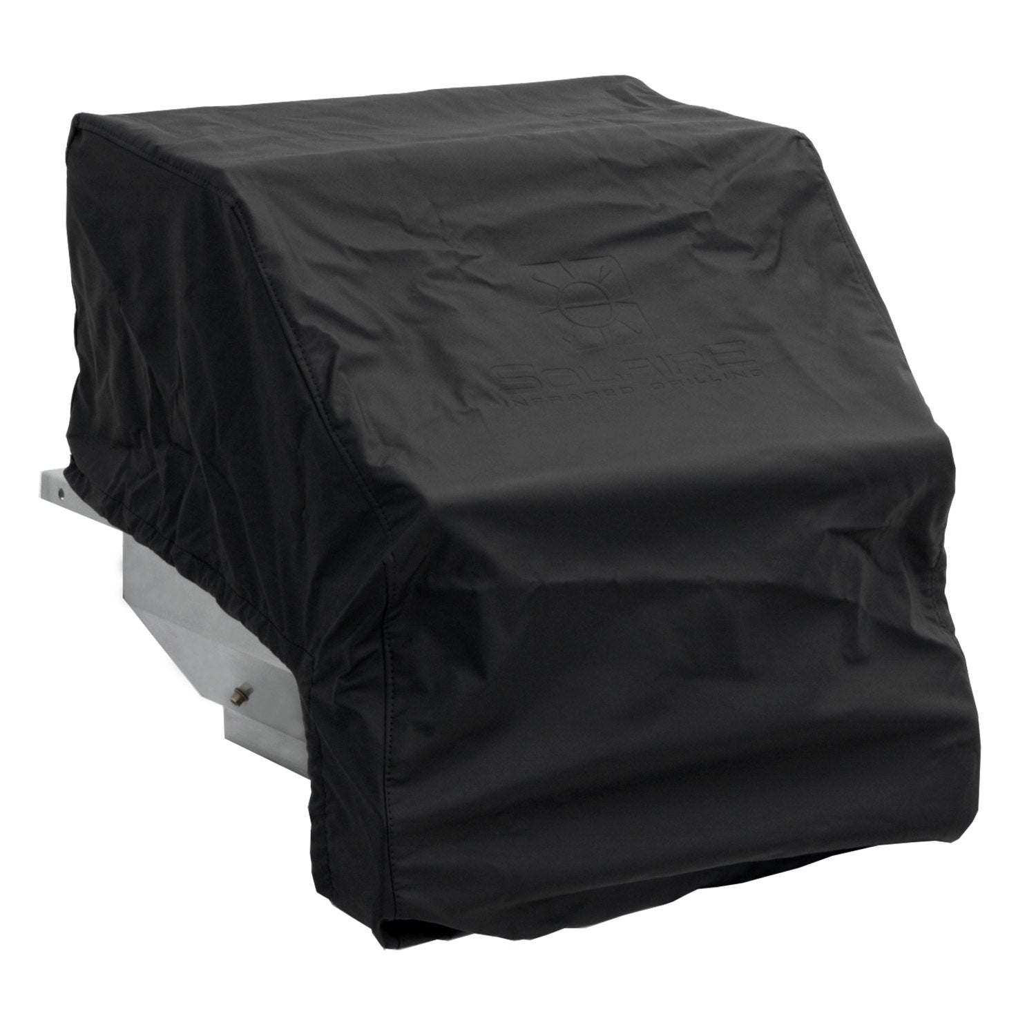 Black grill cover for built-in 56-inch grill with dual side burner
