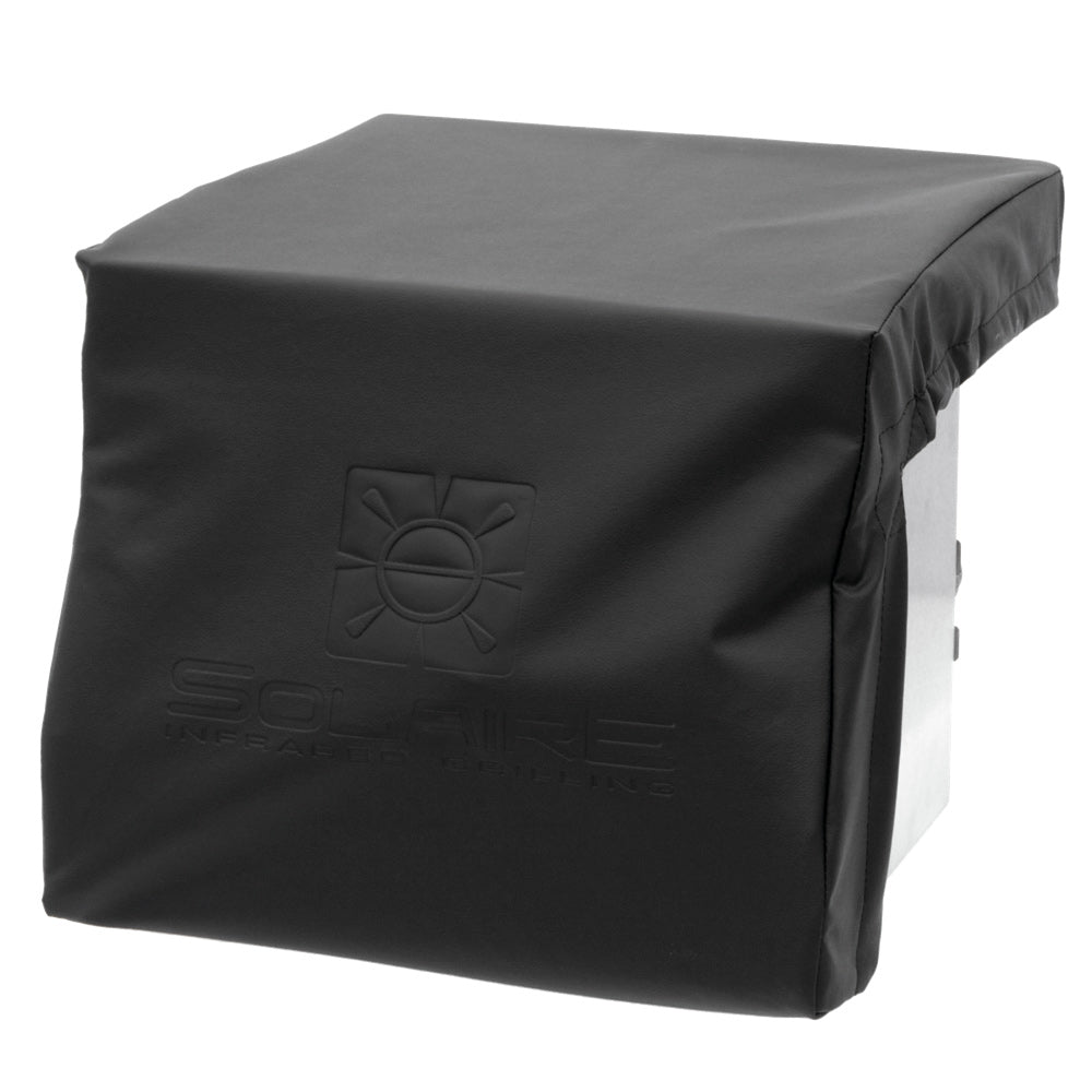 Dark gray Solaire single side burner cover with padded front panel and logo patch