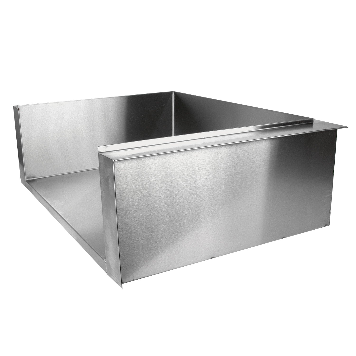 Solaire insulated grill jacket, rectangular stainless steel with open top