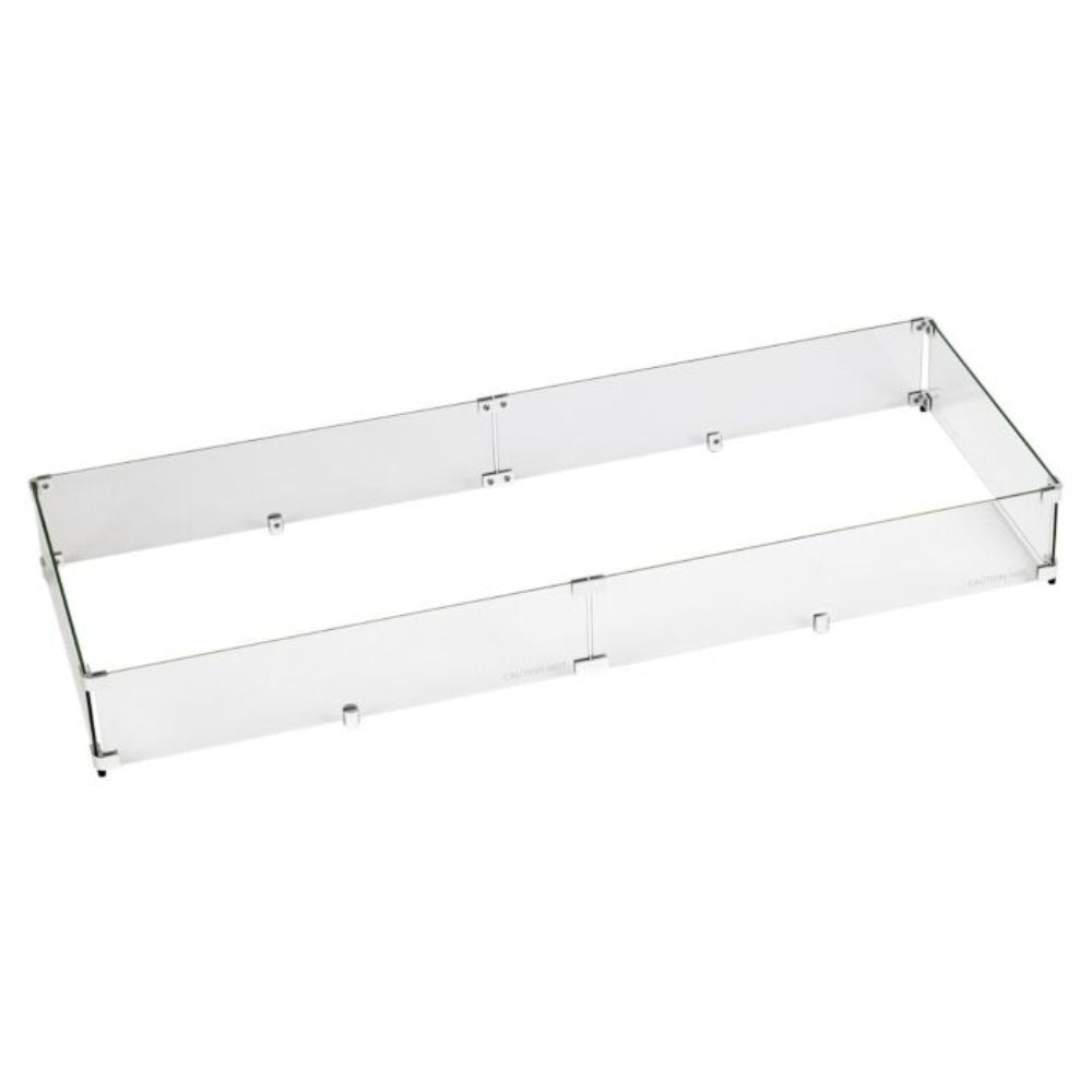 American Fire Products Rectangular Stainless Steel Drop-In Pan Fire Pit Kit with Flame Sensing Spark Ignition