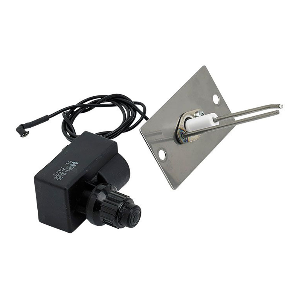 Spark ignition igniter module with wiring and mounting bracket for gas fire pit
