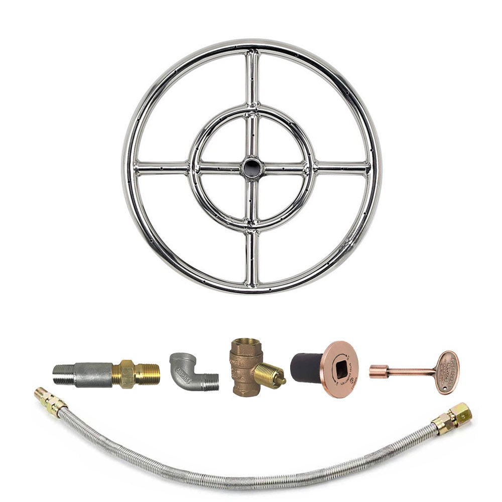 Spotix Round AFG Match Lit Fire Pit Burner Kits
