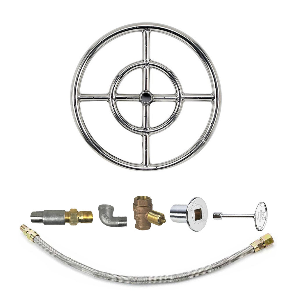 Spotix Round AFG Match Lit Fire Pit Burner Kits