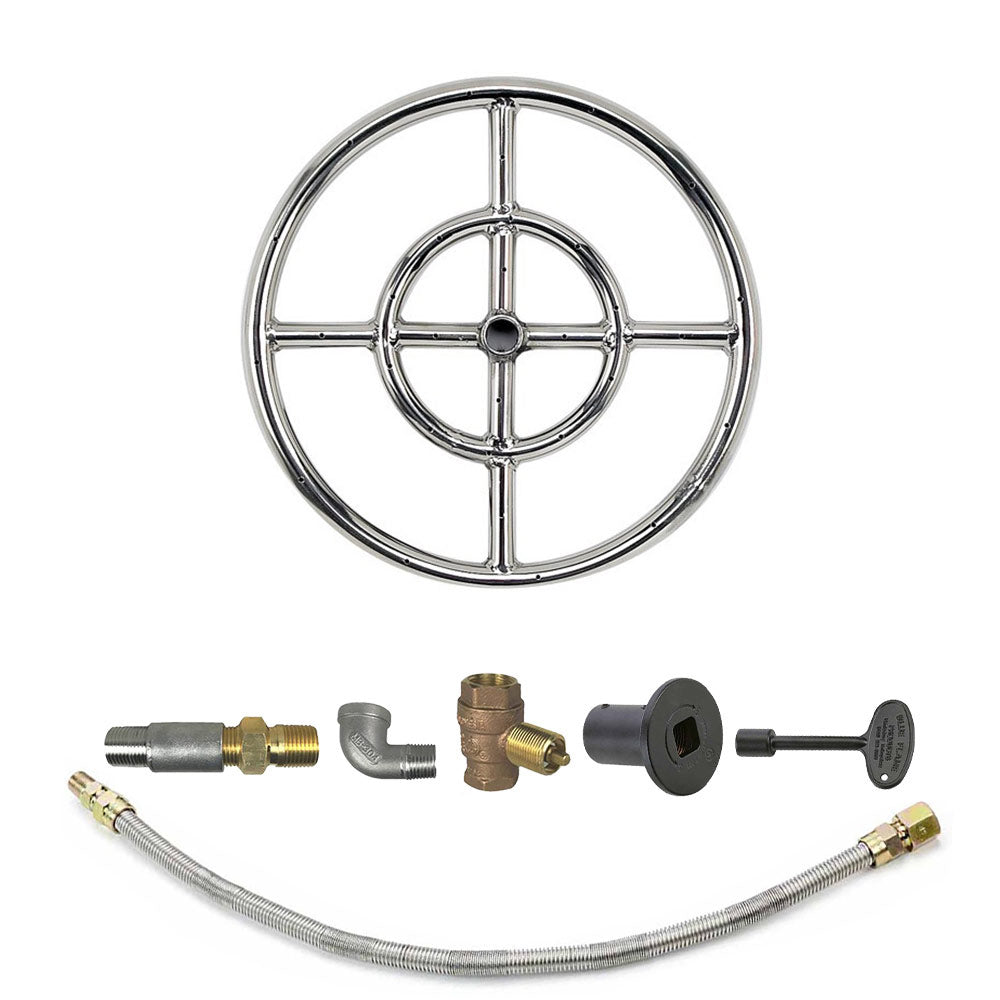 Spotix Round AFG Match Lit Fire Pit Burner Kits