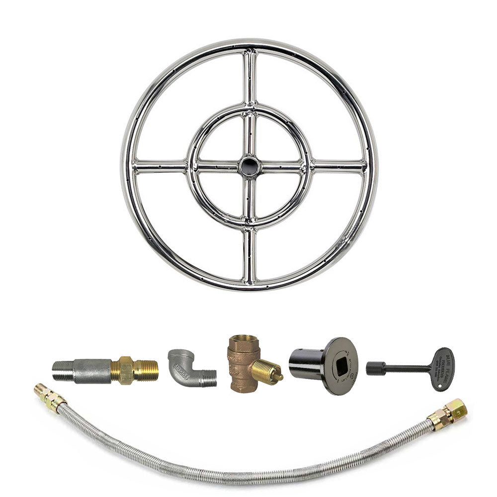 Spotix Round AFG Match Lit Fire Pit Burner Kits
