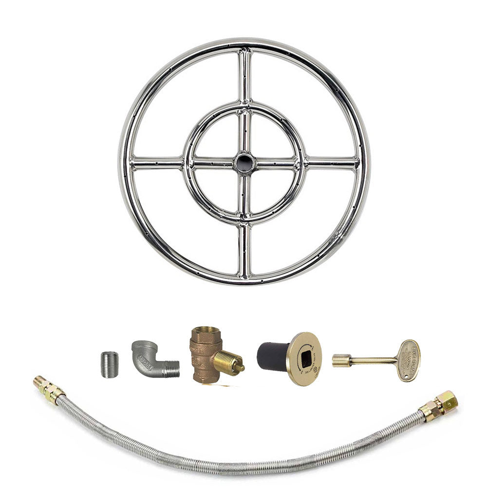 Spotix Round AFG Match Lit Fire Pit Burner Kits