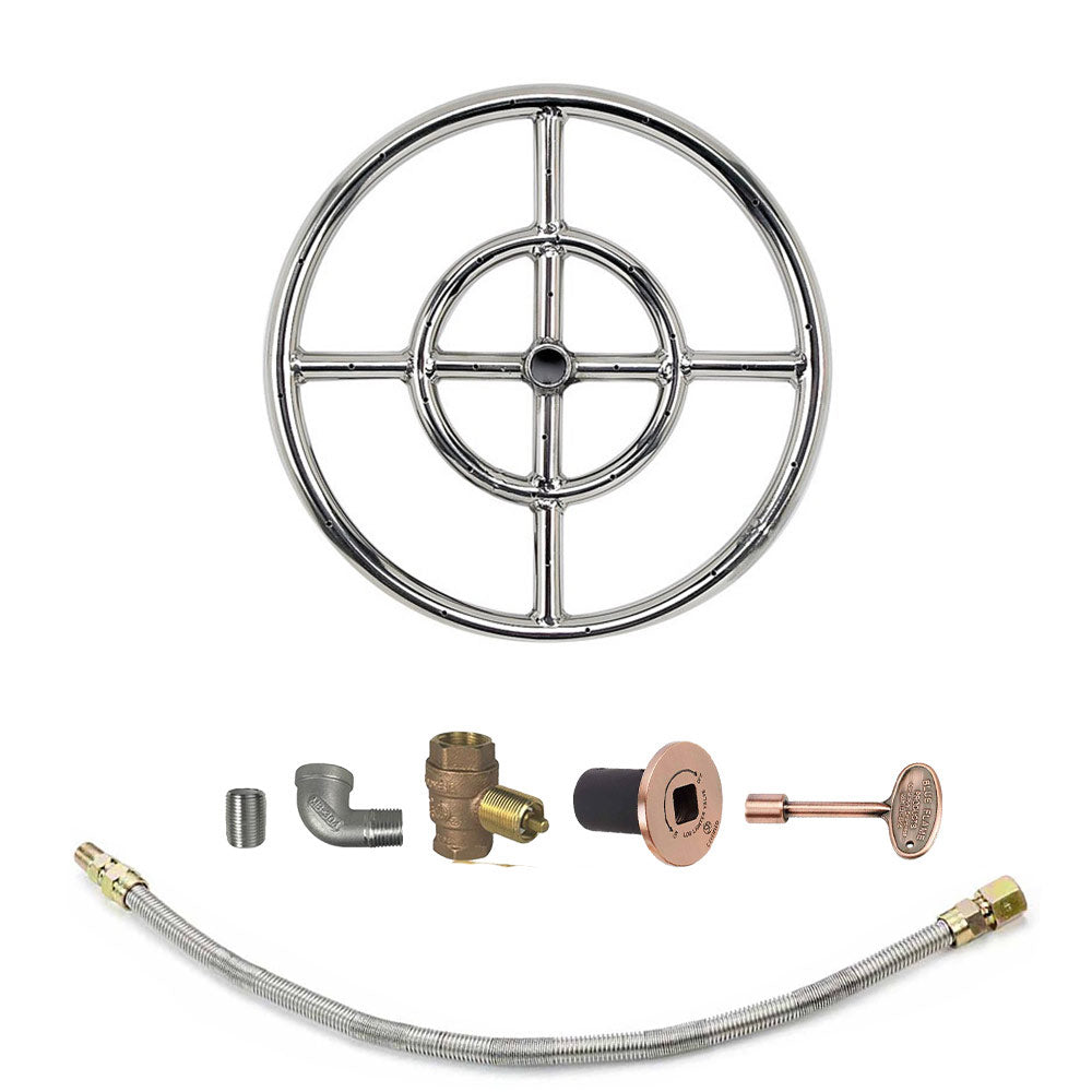 Spotix Round AFG Match Lit Fire Pit Burner Kits