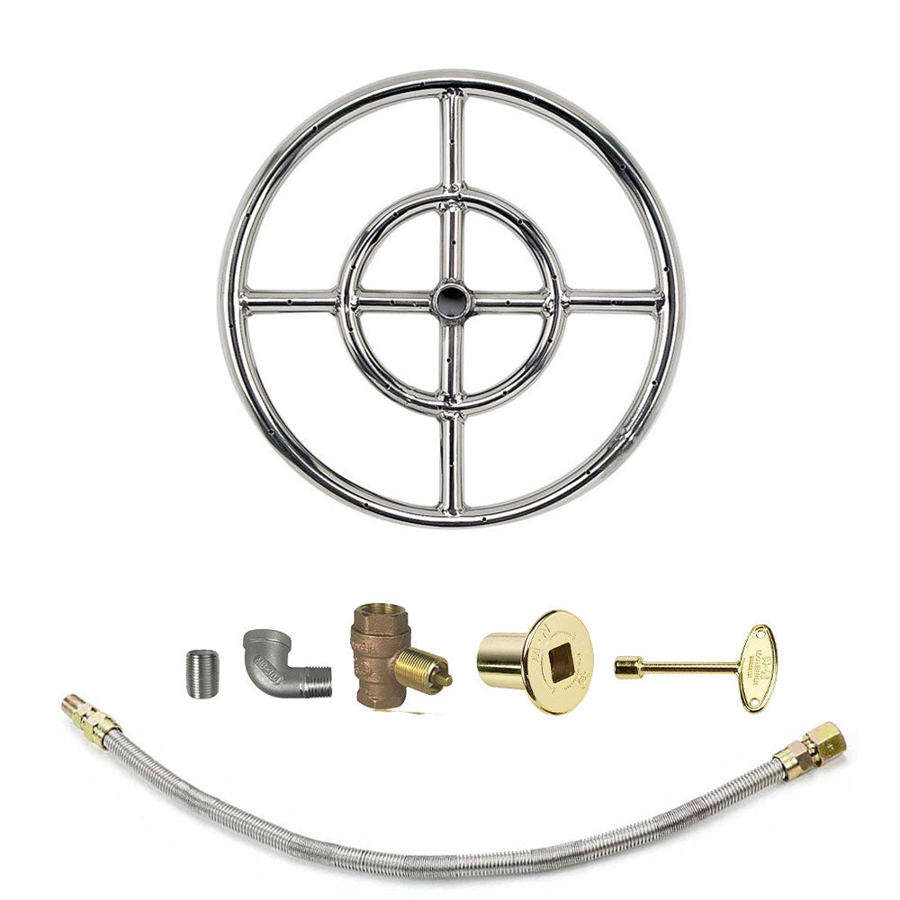 Spotix Round AFG Match Lit Fire Pit Burner Kits
