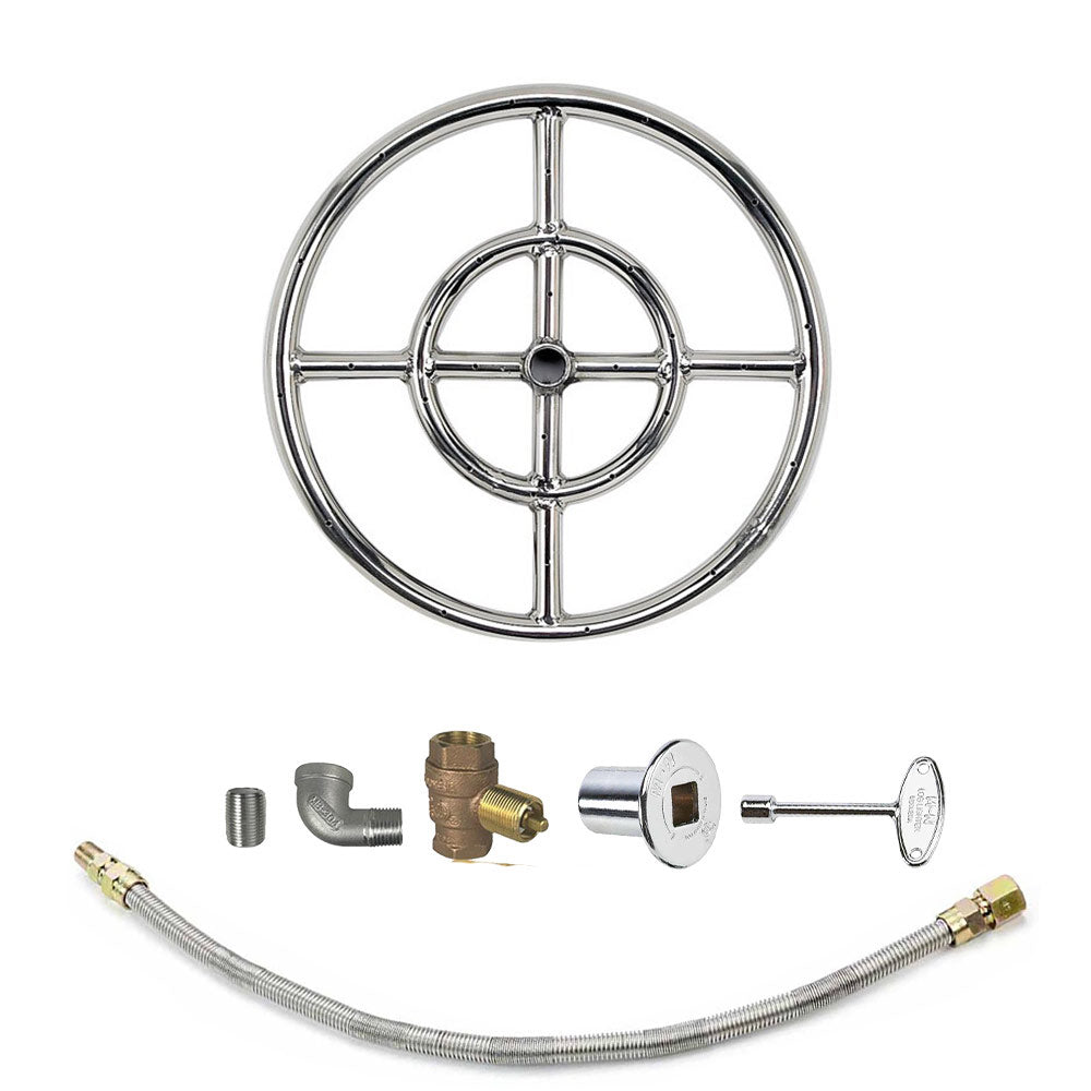 Spotix Round AFG Match Lit Fire Pit Burner Kits
