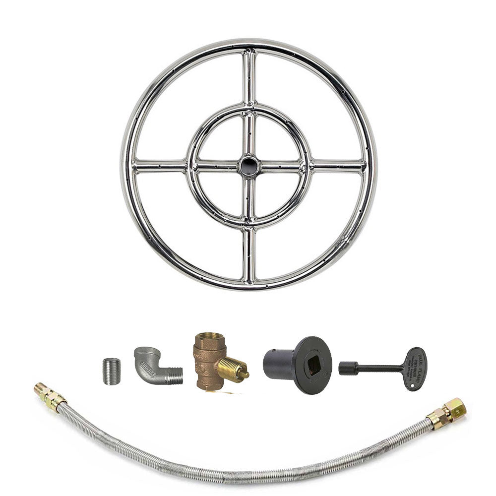 Spotix Round AFG Match Lit Fire Pit Burner Kits