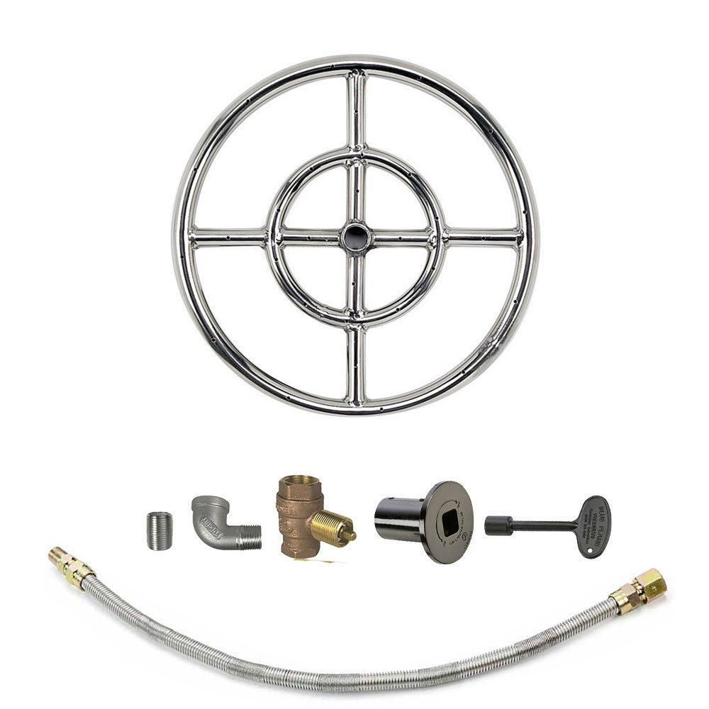Spotix Round AFG Match Lit Fire Pit Burner Kits
