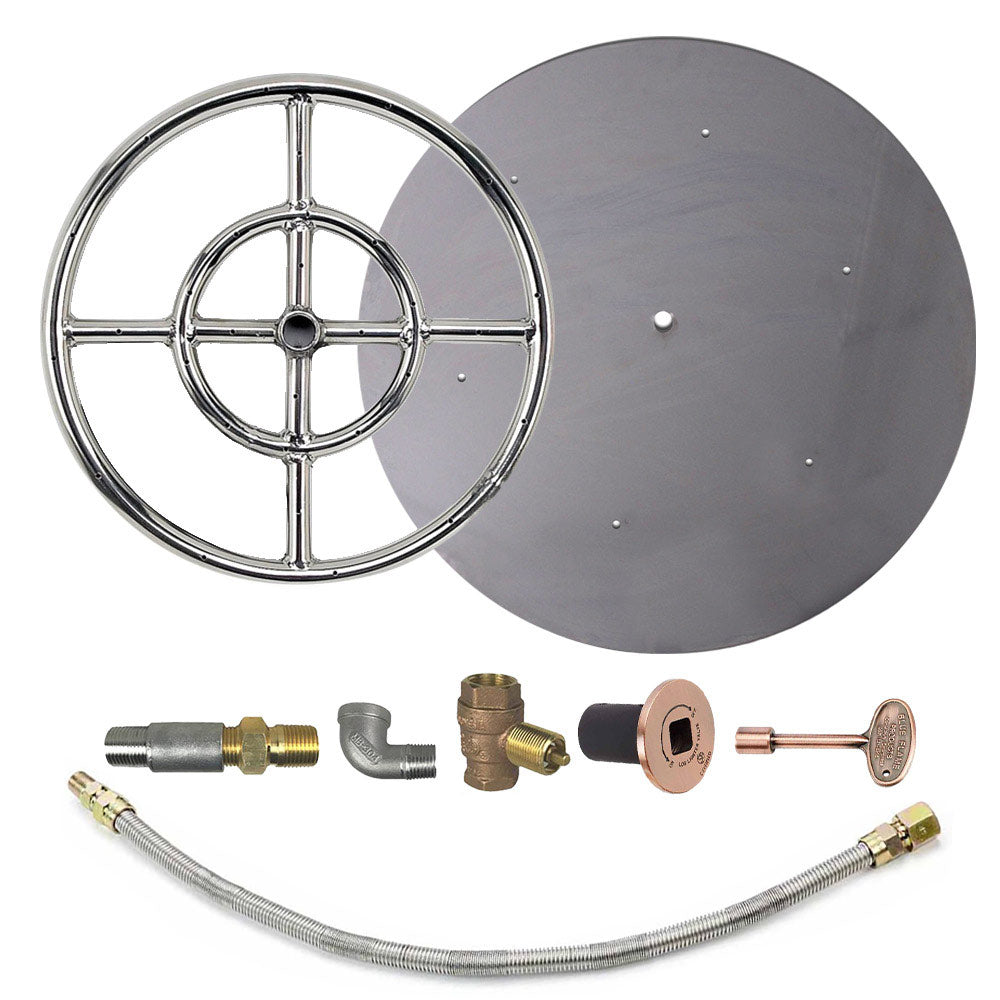 Spotix Round AFG Match Lit Fire Pit Burner Kits
