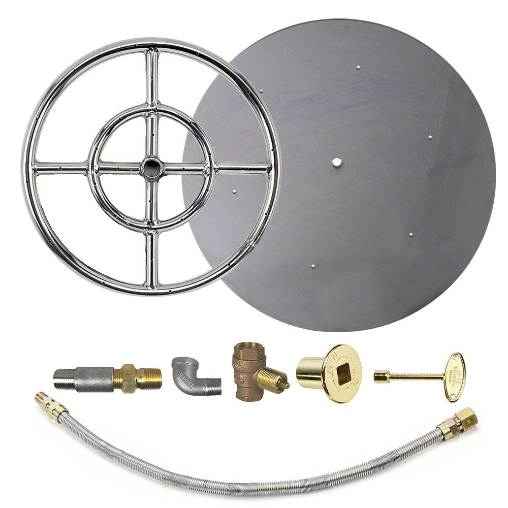 Spotix Round AFG Match Lit Fire Pit Burner Kits