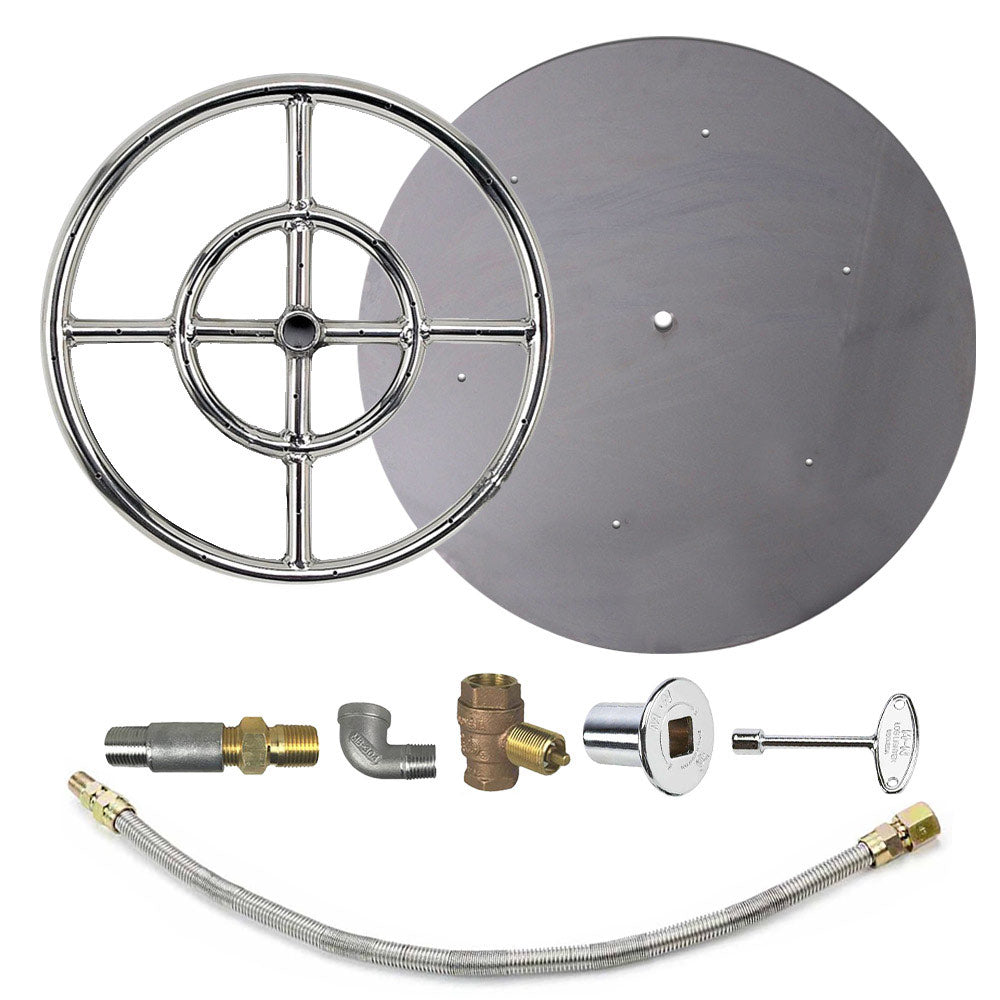 Spotix Round AFG Match Lit Fire Pit Burner Kits