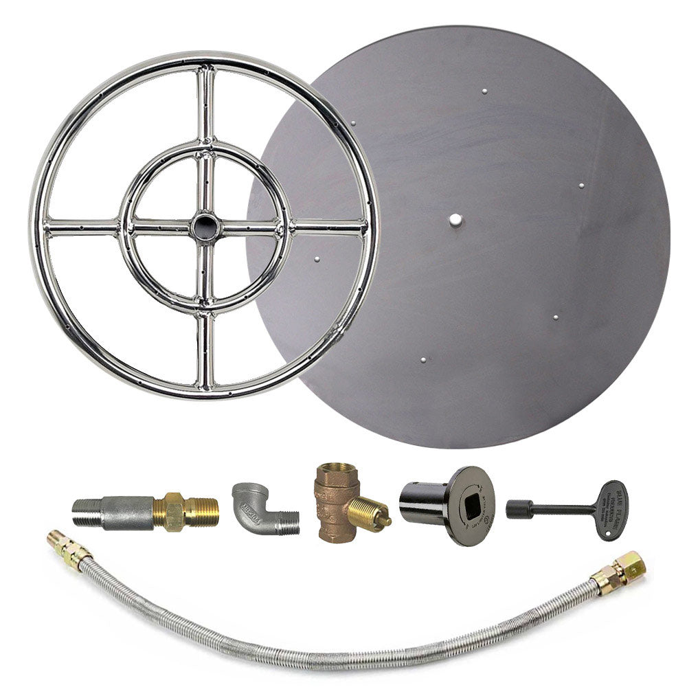 Spotix Round AFG Match Lit Fire Pit Burner Kits