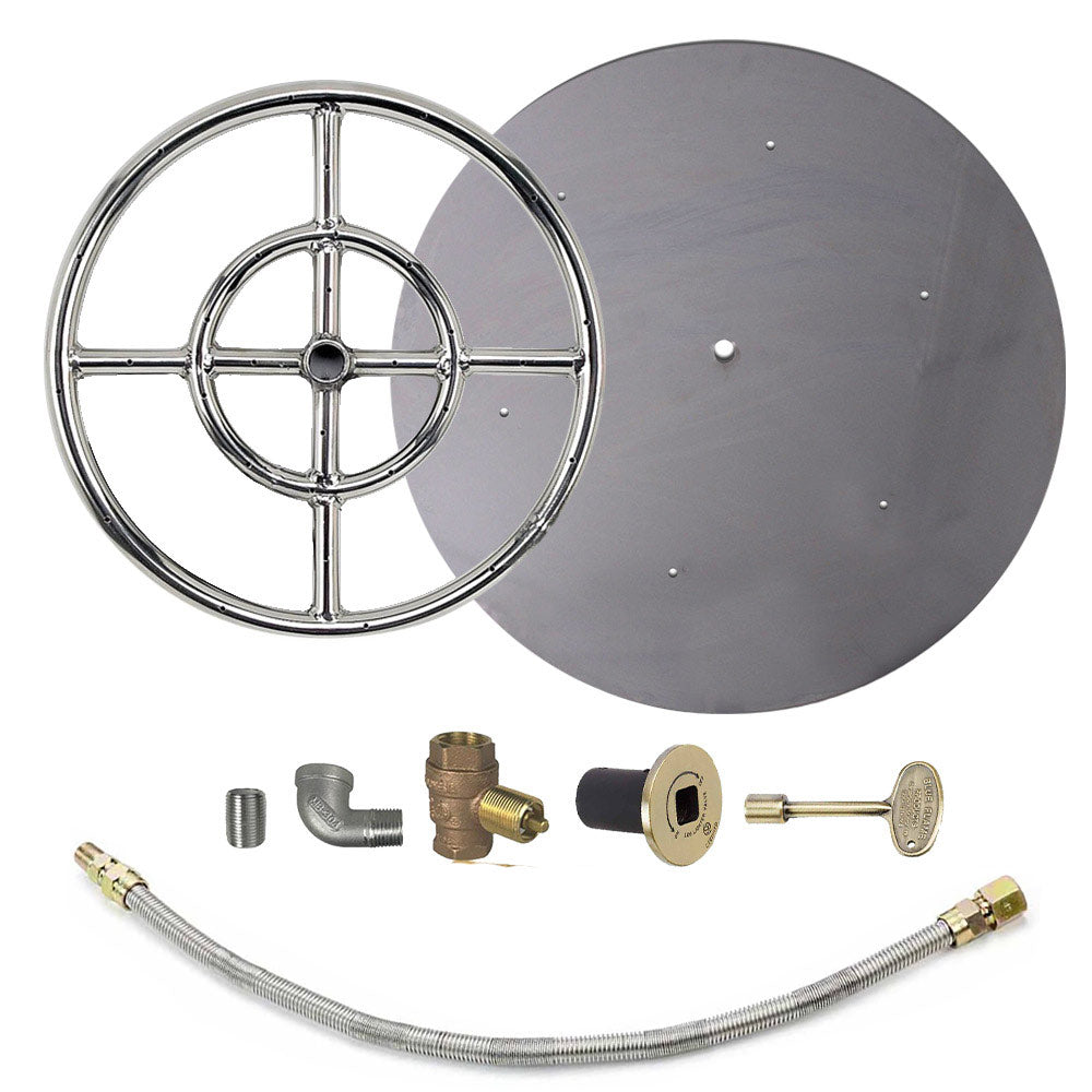 Spotix Round AFG Match Lit Fire Pit Burner Kits