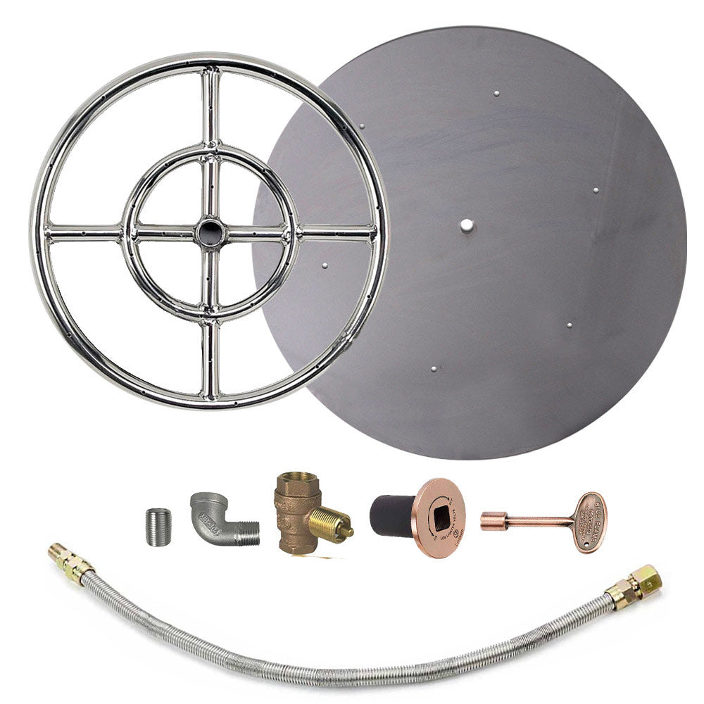 Spotix Round AFG Match Lit Fire Pit Burner Kits