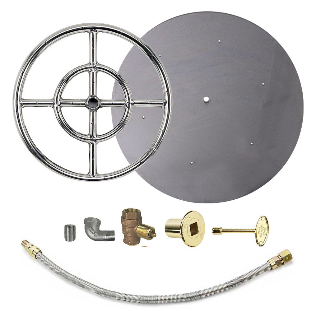 Spotix Round AFG Match Lit Fire Pit Burner Kits